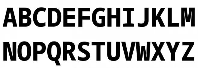 Noto Sans Mono SemiCondensed ExtraBold Fuentes MAYÚSCULAS