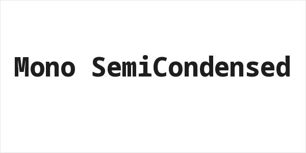 Noto Sans Mono SemiCondensed ExtraBold Logo