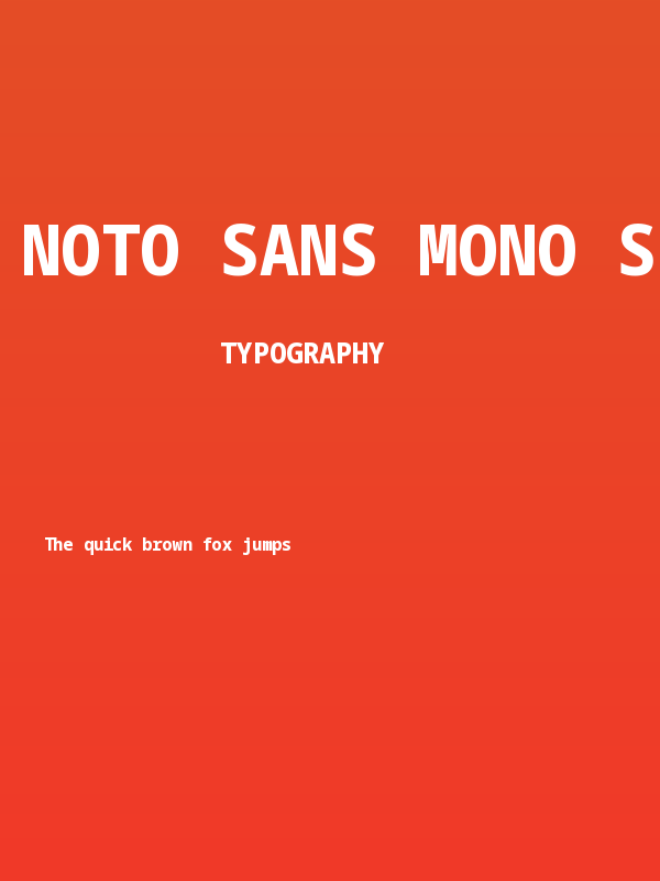 Noto Sans Mono SemiCondensed ExtraBold Poster