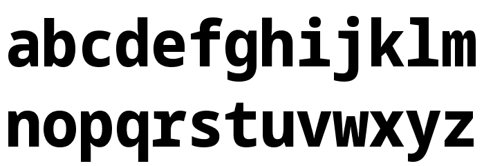 Noto Sans Mono SemiCondensed ExtraBold Font LOWERCASE
