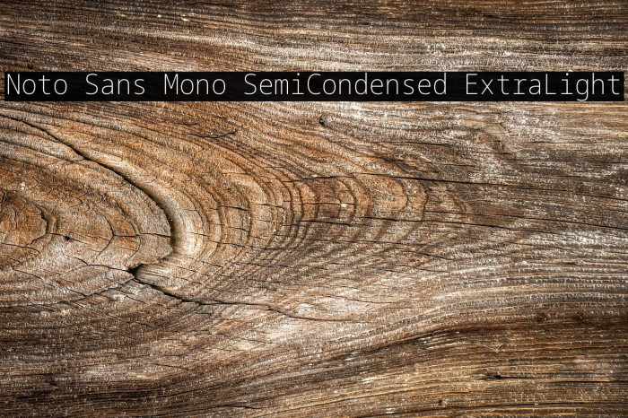 Noto Sans Mono SemiCondensed ExtraLight Font examples
