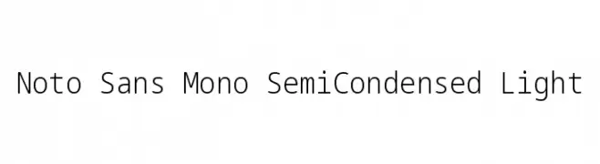 Noto Sans Mono SemiCondensed Light  font caratteri gratis