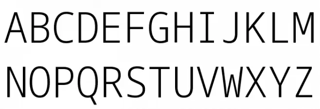 Noto Sans Mono SemiCondensed Light Шрифта ВЕРХНИЙ