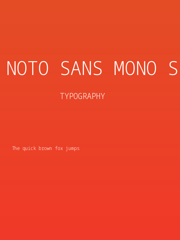 Noto Sans Mono SemiCondensed Light Poster
