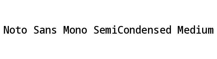 Noto Sans Mono SemiCondensed Medium Font