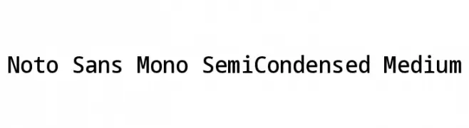 Noto Sans Mono SemiCondensed Medium  font caratteri gratis