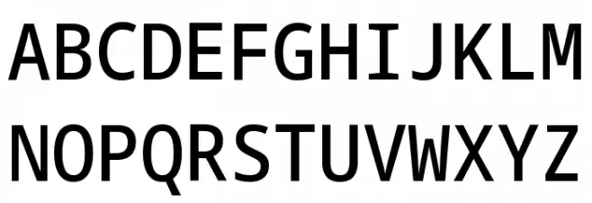 Noto Sans Mono SemiCondensed Medium フォント 大文字