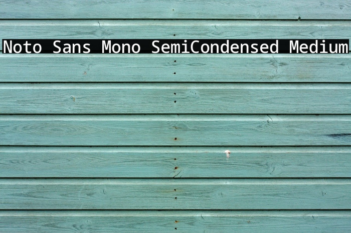 Noto Sans Mono SemiCondensed Medium Font examples