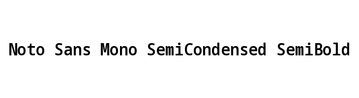 Noto Sans Mono SemiCondensed SemiBold Font