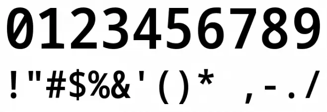 Noto Sans Mono SemiCondensed SemiBold Font OTHER CHARS