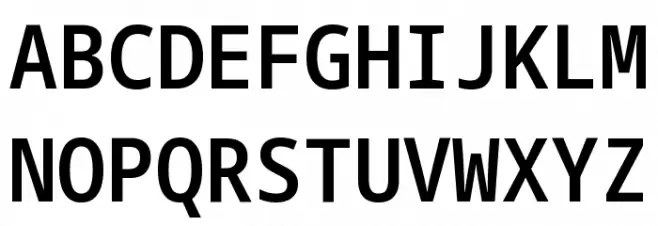 Noto Sans Mono SemiCondensed SemiBold Fonte MAIÚSCULAS