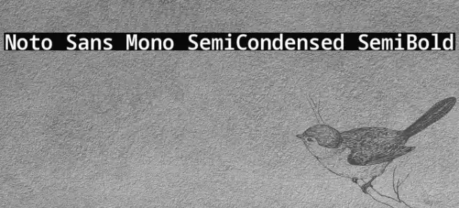 Noto Sans Mono SemiCondensed SemiBold Font examples