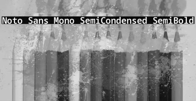 Noto Sans Mono SemiCondensed SemiBold Font examples