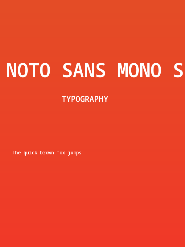 Noto Sans Mono SemiCondensed SemiBold Poster