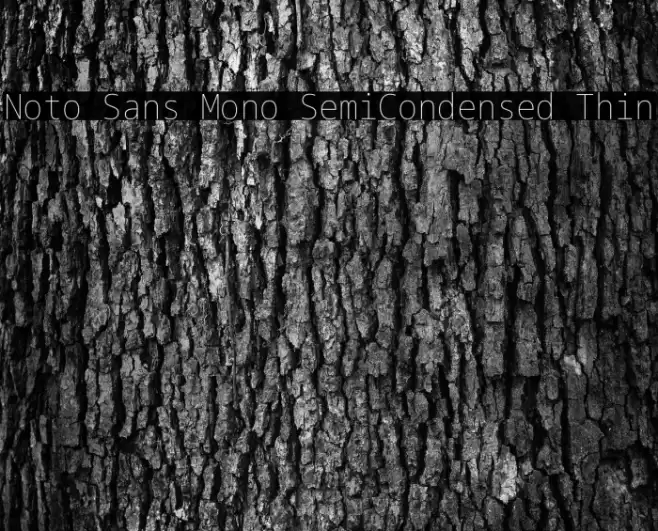 Noto Sans Mono SemiCondensed Thin Font examples