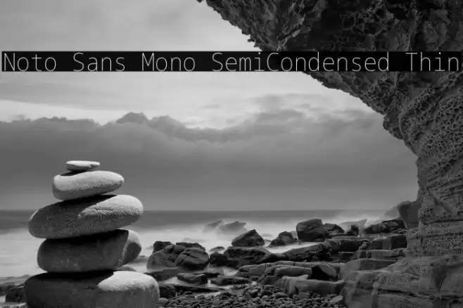 Noto Sans Mono SemiCondensed Thin Font examples
