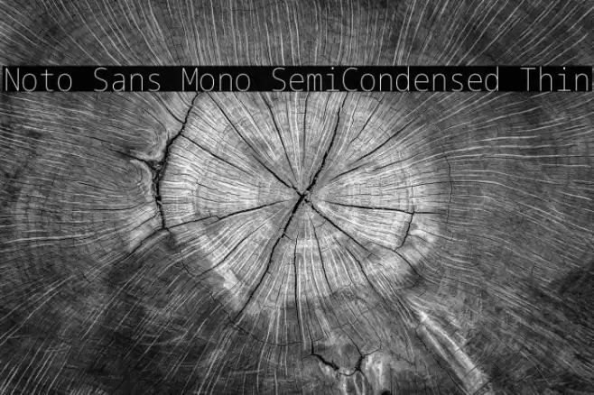 Noto Sans Mono SemiCondensed Thin Font examples