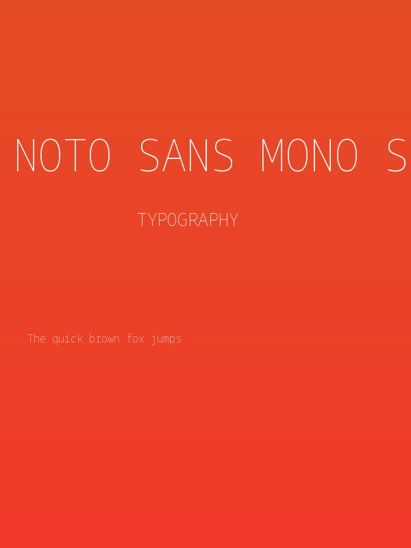 Noto Sans Mono SemiCondensed Thin Poster