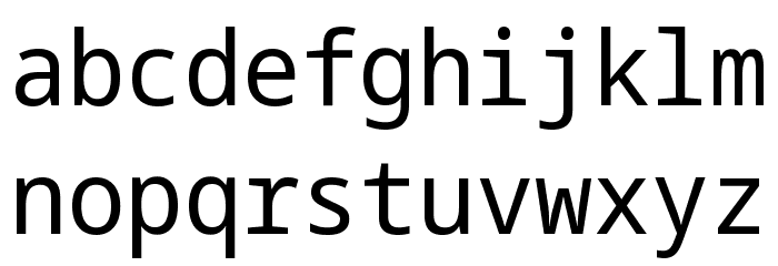 Noto Sans Mono SemiCondensed Font LOWERCASE