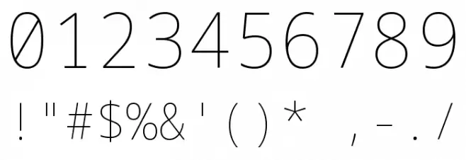 Noto Sans Mono Thin Font OTHER CHARS