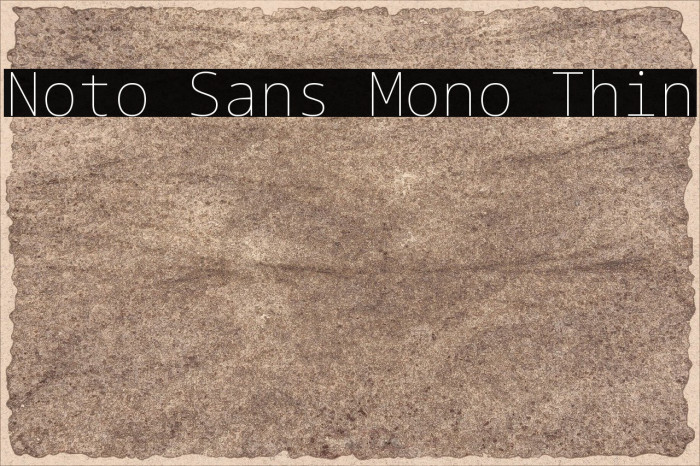 Noto Sans Mono Thin Font examples