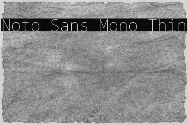 Noto Sans Mono Thin Font examples