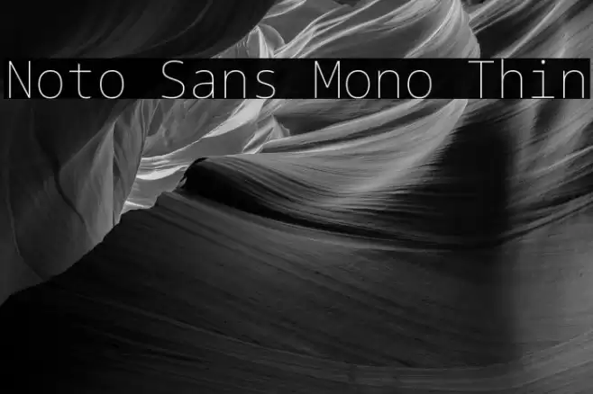 Noto Sans Mono Thin Font examples