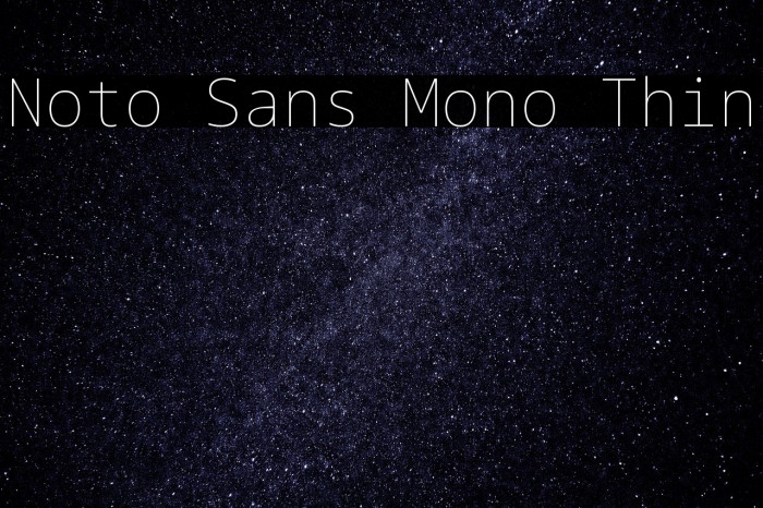 Noto Sans Mono Thin Font examples