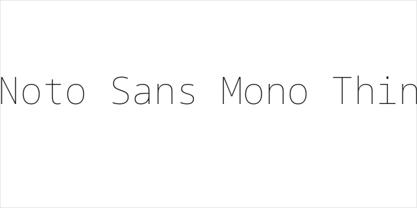Noto Sans Mono Thin Logo