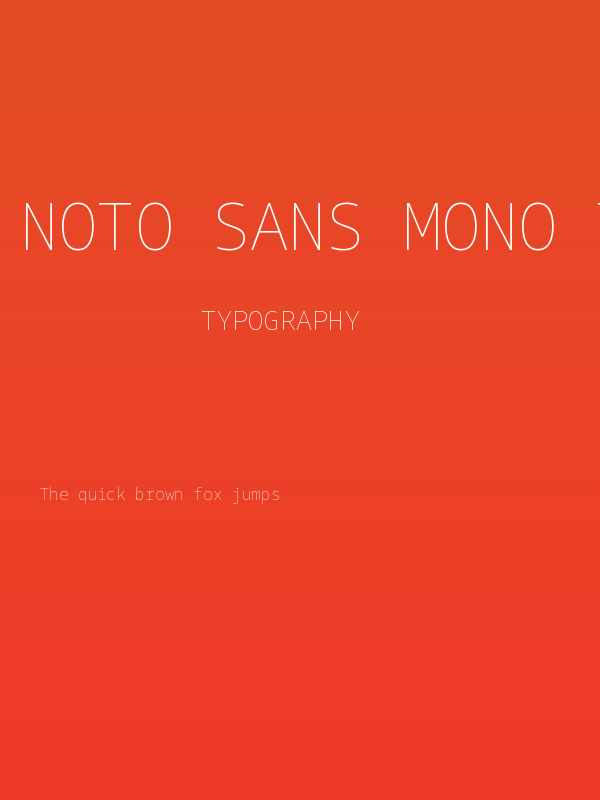 Noto Sans Mono Thin Poster