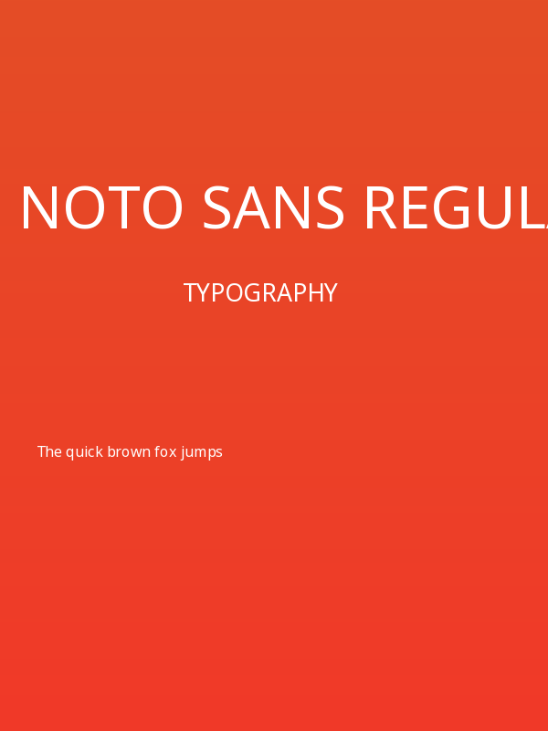 Noto Sans Regular Poster