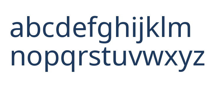 Noto Sans Regular Lowercase