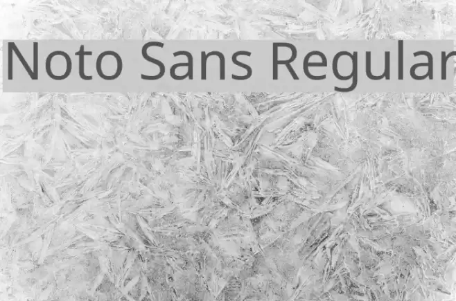Noto Sans Regular Font examples