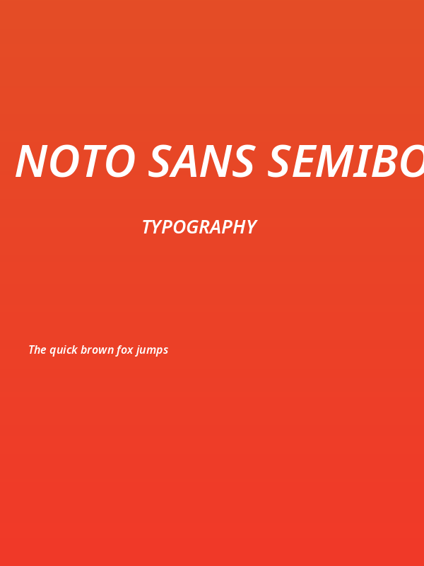 Noto Sans SemiBold Italic Poster