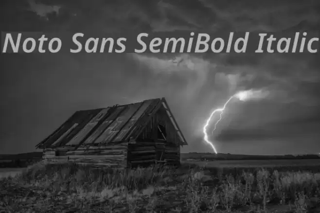 Noto Sans SemiBold Italic Font examples