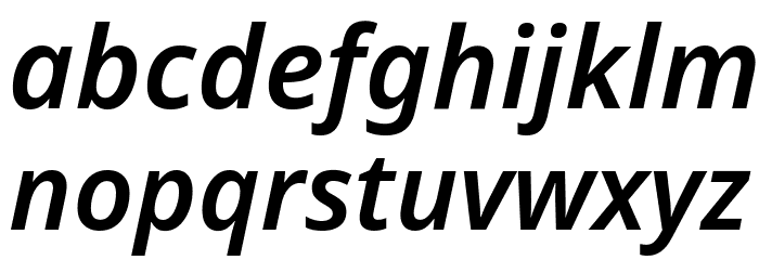 Noto Sans SemiBold Italic Font LOWERCASE