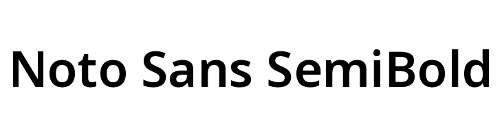 Noto Sans SemiBold  免费字体下载