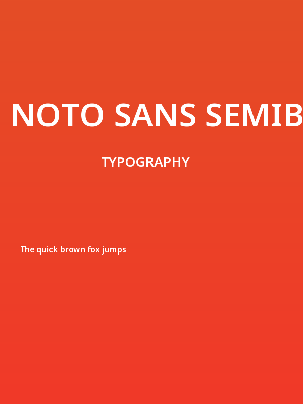 Noto Sans SemiBold Poster