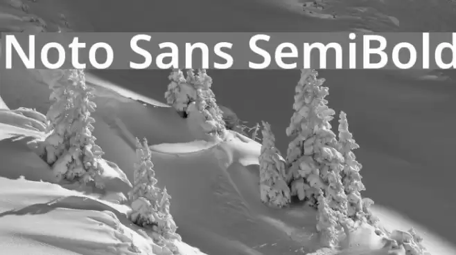 Noto Sans SemiBold Font examples