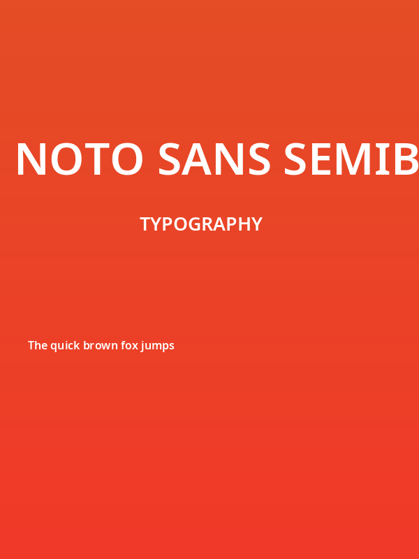 Noto Sans SemiBold Poster