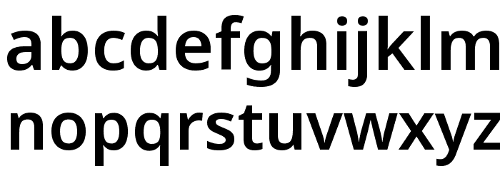 Noto Sans SemiBold Font LOWERCASE