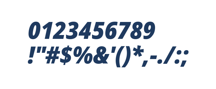 Noto Sans SemiCondensed Black Italic Other Characters