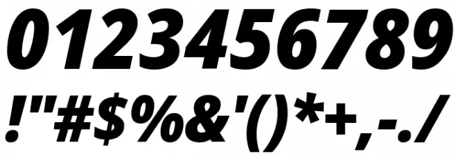 Noto Sans SemiCondensed Black Italic Font OTHER CHARS