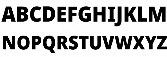 Noto Sans SemiCondensed Black Schriftart Groß