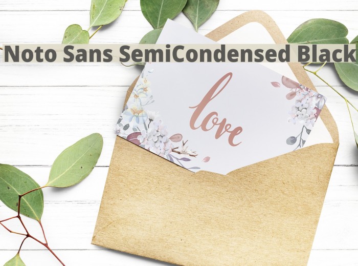 Noto Sans SemiCondensed Black Font examples