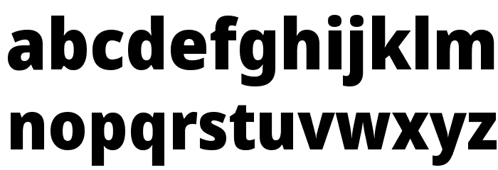 Noto Sans SemiCondensed Black Font LOWERCASE