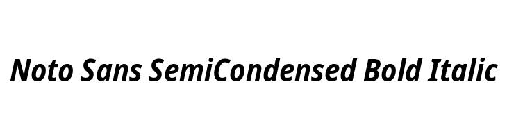 Noto Sans SemiCondensed Bold Italic  baixar fontes gratis