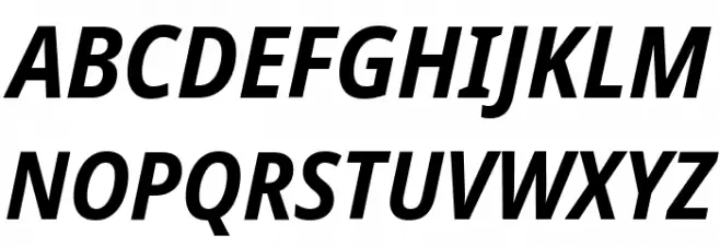 Noto Sans SemiCondensed Bold Italic Шрифта ВЕРХНИЙ