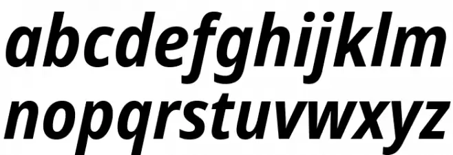 Noto Sans SemiCondensed Bold Italic Fuentes MINÚSCULAS