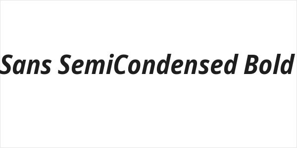 Noto Sans SemiCondensed Bold Italic Logo